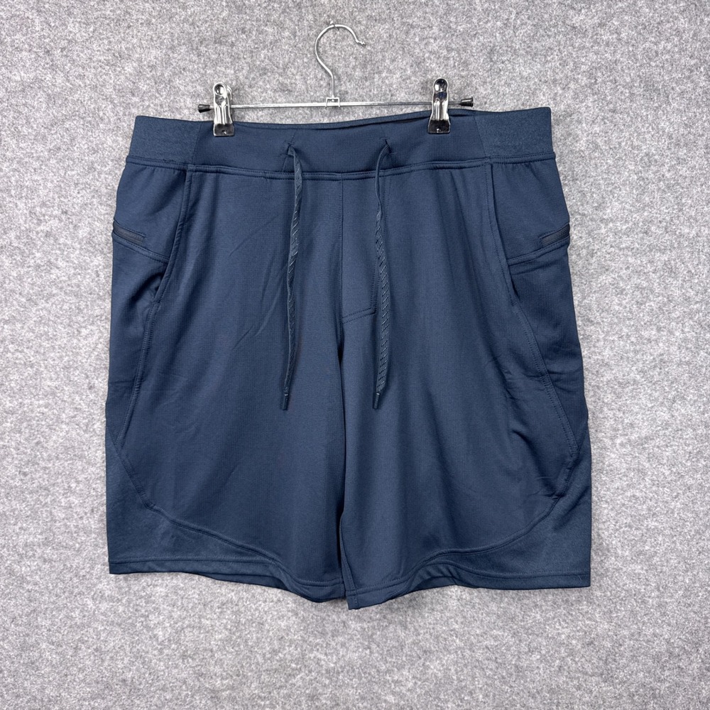 Hylete Athletic Shorts Flexion II XL Navy Blue Heather Performance Training NWT